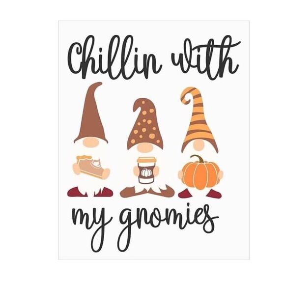 Chillin’ With My Gnomies Print - Picture 1 of 3